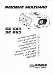 Braun Paximat MultiMag manual. Camera Instructions.